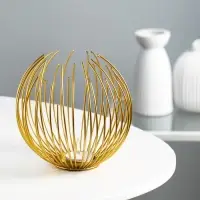 Подсвечник металлический на 1 свечу TAKE IT EASY &laquo;Шар&raquo;, золото, 15.5&times;15 см