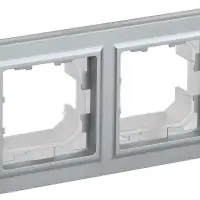 BRITE Рамка 2 поста IP44 РУ-2-БрА-44 алюминий