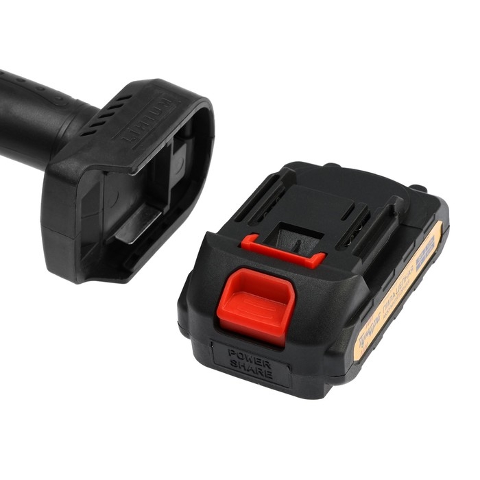 Пила цепная аккумуляторная ТУНДРА, 24 В, 1.2 Ач, Li-ion, 4 Пила цепная аккумуляторная ТУНДРА, 24 В, 1.2 Ач, Li-ion, 4", шаг 1/4", 28 звеньев