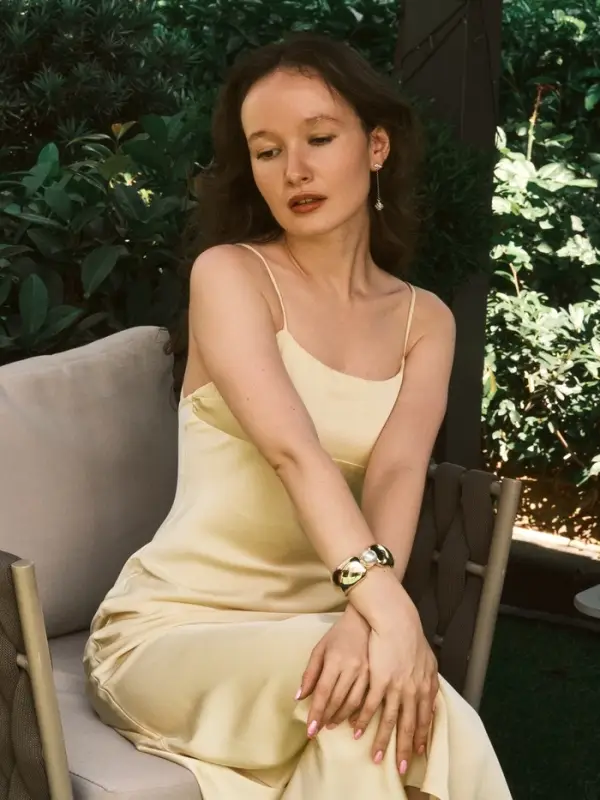 Браслет манжета «Жемчуг», цвет белый в золоте