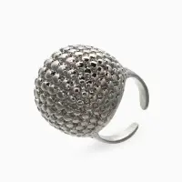 Кольцо металл &laquo;Шар сетка&raquo;, цвет серебро, безразмерное