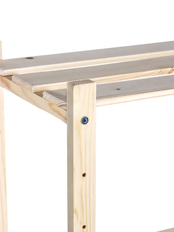 Стеллаж деревянный 5 полок 142 х 50 х 28 см, с регулируемыми полками Стеллаж деревянный 5 полок 142 х 50 х 28 см, с регулируемыми полками