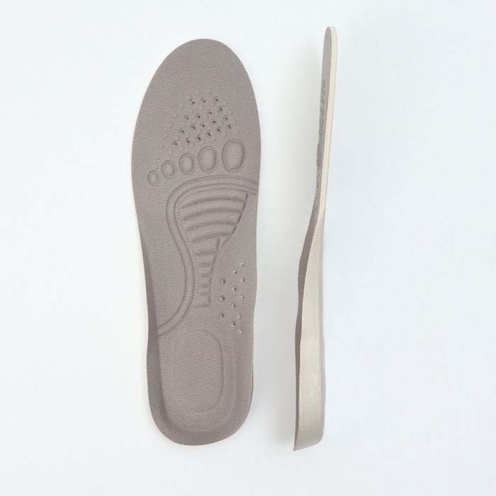 Стельки для обуви, спортивные, универсальные, амортизирующие, дышащие, р-р RU до 46 (р-р Пр-ля до 46), 29 см, пара, цвет серый Стельки для обуви, спортивные, универсальные, амортизирующие, дышащие, р-р RU до 46 (р-р Пр-ля до 46), 29 см, пара, цвет серый