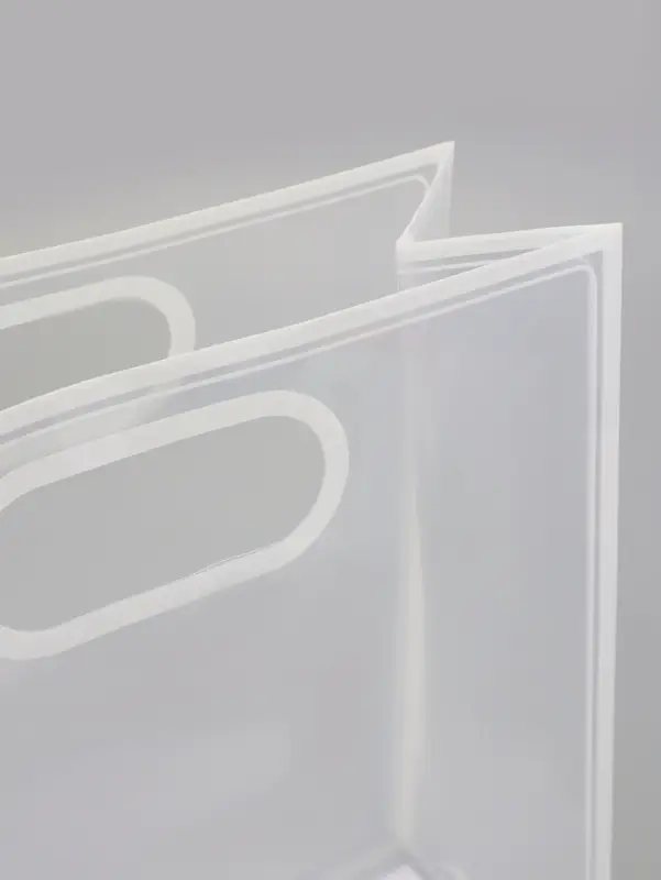 Пакет ПП с вырубной ручкой, прозрачный, 33&times;28&times;12 см, белый