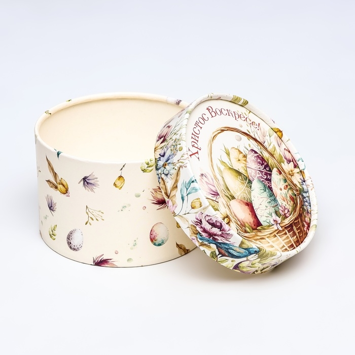 Коробка "Яички в корзинке", завальцованная, 13 х 8,5 см