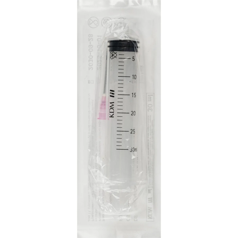 Шприц 3-комп. однораз. 30мл LL 18G(1,2x40) прил. 40шт/уп KD-JECT