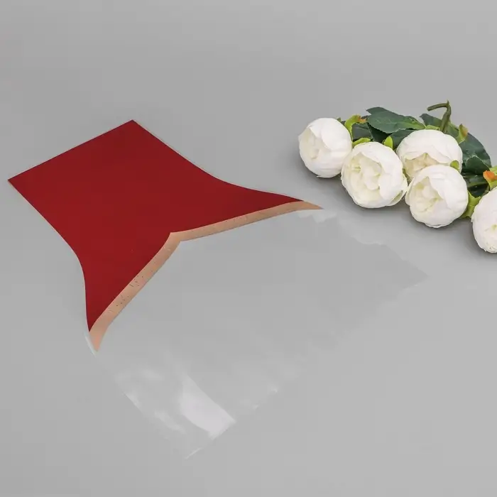 Пакет цветочный Конус, «Наилучшие пожелания», бордо, 36×20×45 см±1 см