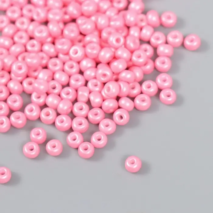 Бисер стекло 6/0  Бисер стекло 6/0 "Лососево-розовый" 15 гр