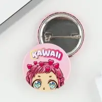 Значок закатной аниме «Каваи», d = 3,8 см