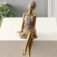 Сувенир полистоун "Девушка в банном полотенце" 7,5х9х19,5 см