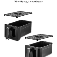 Аэрогриль электрический КТ-2265 2 поддона по 4,3 л 2700 Вт