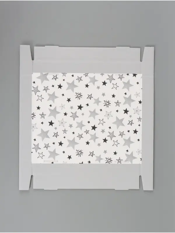 Коробка складная &laquo;Серые звёзды&raquo;, 31 х 25,6 х 16 см