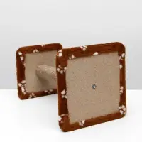 Когтеточка &laquo;Полка&raquo;, 30&times;30&times;40 см, с подставкой, джут, коричневая