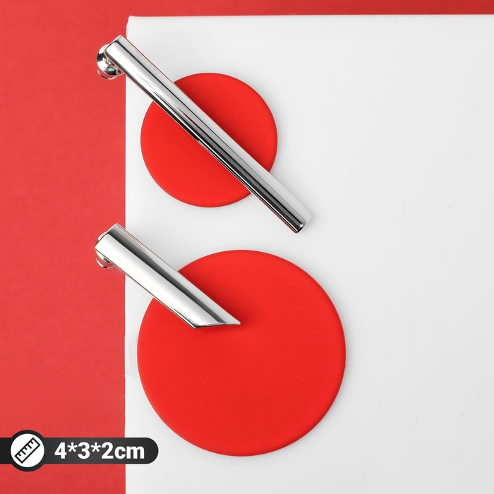 Серьги ассорти «Арт» линии, цвет красный в серебре Серьги ассорти «Арт» линии, цвет красный в серебре