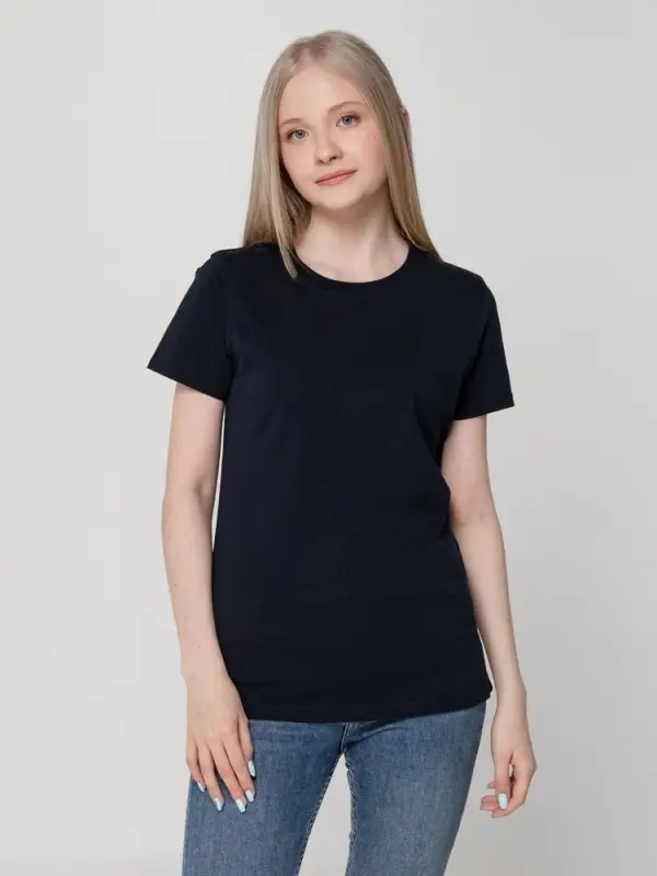 Футболка женская T-bolka Lady темно-синяя, размер S