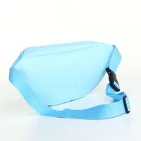 Сумка поясная детская для девочки на молнии, голубая, розовая