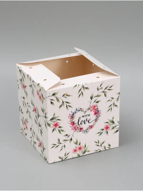 Коробка с лентами With love, 19 &times; 19 &times; 19 см