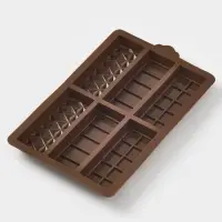 Форма для дубайского шоколада 6 плиток "Квадраты, полосы, пирамиды" 27,5x17x2 см Форма для дубайского шоколада 6 плиток "Квадраты, полосы, пирамиды" 27,5x17x2 см