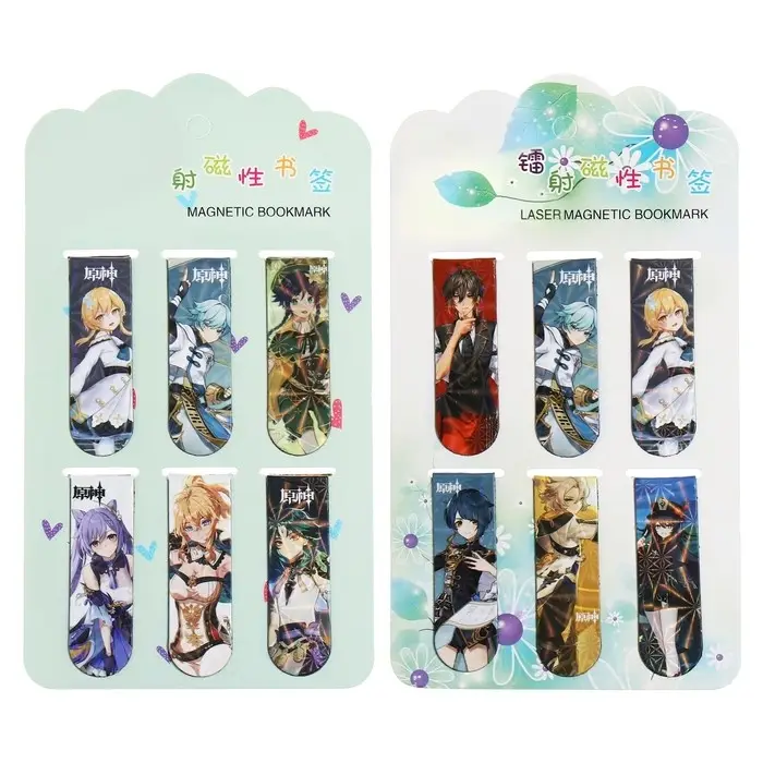 Набор магнитных закладок для книг Calligrata 6 штук, Набор магнитных закладок для книг Calligrata 6 штук, "Аниме", МИКC