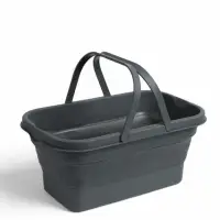 Корзина - столик maclay 2 в 1, складная, 47&times;28.5&times;23.5 см, серая