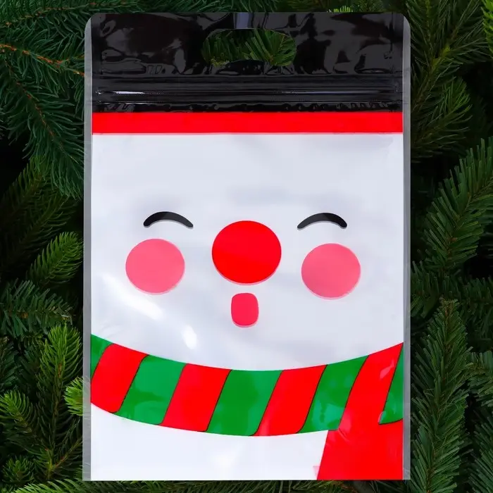 Пакет подарочный, с zip - lock застежкой, «Снеговик», 15×23±1 см Пакет подарочный, с zip - lock застежкой, «Снеговик», 15×23±1 см