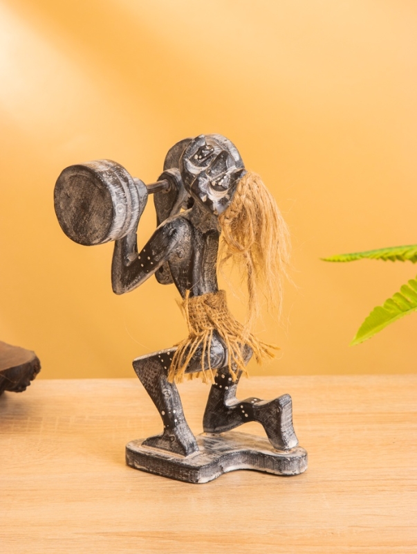 Сувенир «Аборигены силач», 11×11×18 см, дерево Сувенир «Аборигены силач», 11×11×18 см, дерево