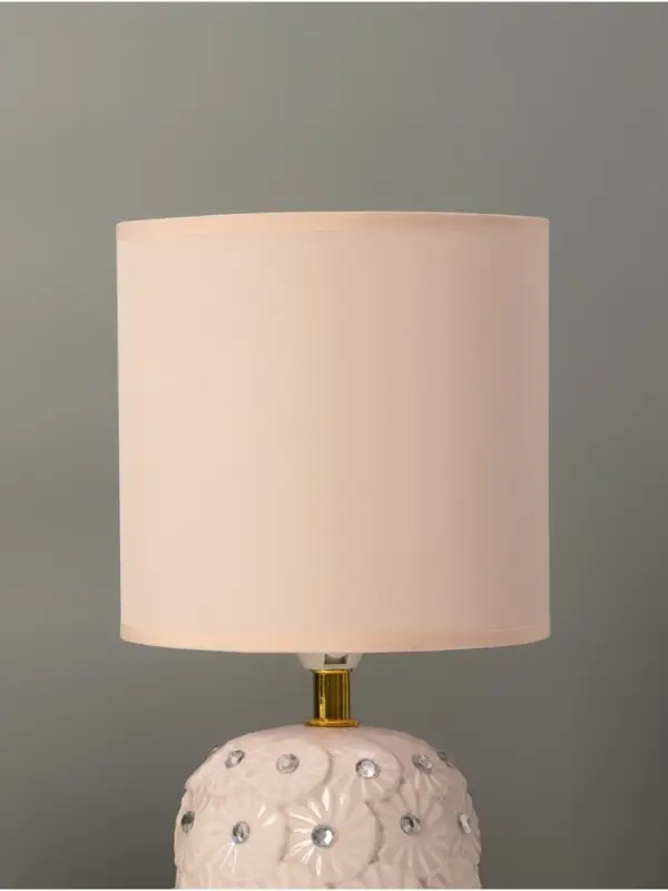 Лампа настольная RISALUX &laquo;Букет&raquo;, 40 Вт, Е14, розовая, 14.5&times;14.5&times;30 см