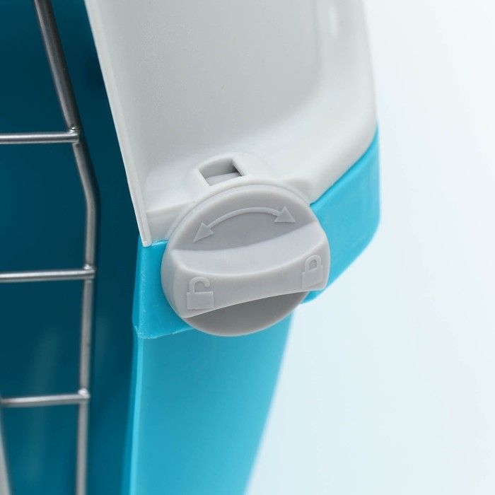 Переноска для животных пластиковая 47 х 30 х 35 см, вес до 9 кг, синяя Переноска для животных пластиковая 47 х 30 х 35 см, вес до 9 кг, синяя