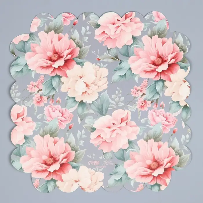 Коробка для печенья, кондитерская упаковка с PVC крышкой, With love for you, 21 х 21 х 3 см