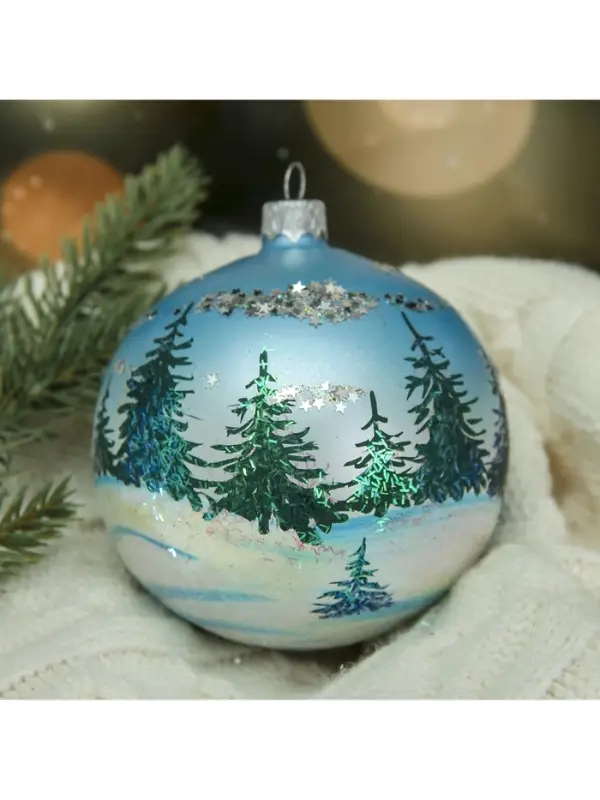 Ёлочный шар &laquo;Снежная сказка&raquo;, d=9.5 см, МИКС