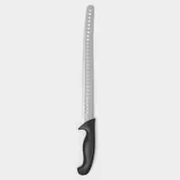 Нож кухонный слайсер Sharp, лезвие 30.5 см, нержавеющая сталь, чёрная ручка