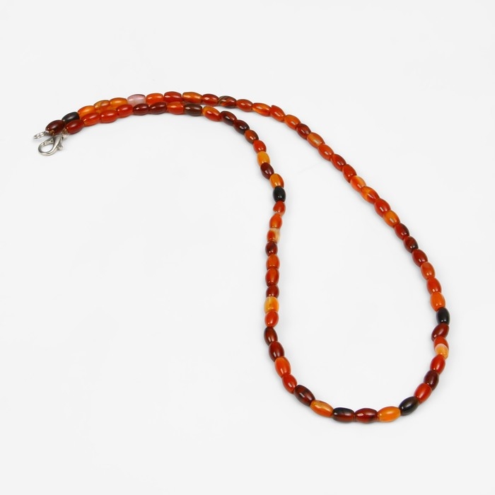 Бусы рис «Сердолик», 50 см