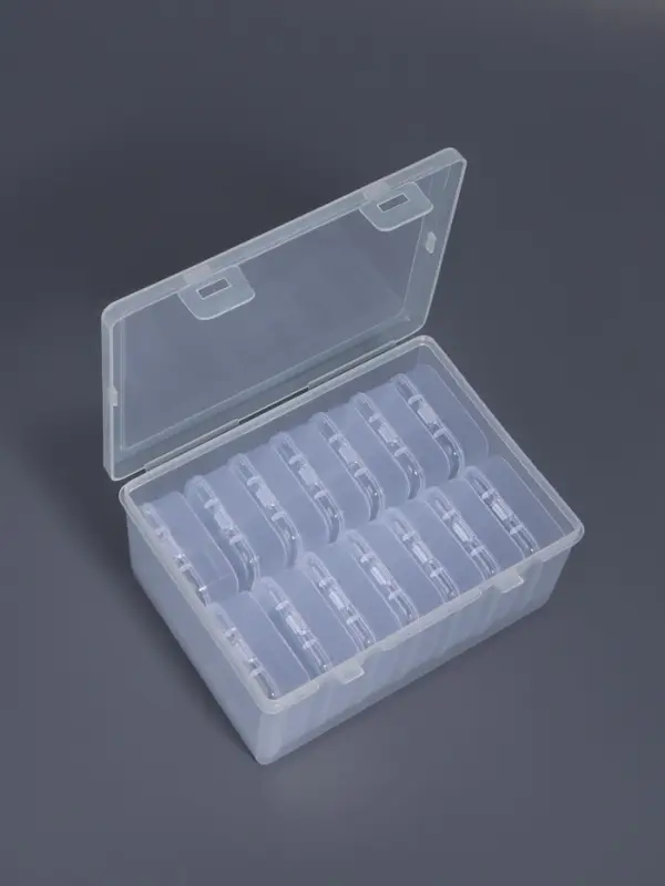 Органайзер для хранения мелочей, 14 баночек, 15.7&times;11.7&times;7.2 см, прозрачный