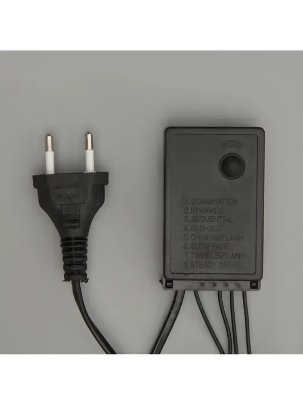 Гирлянда &laquo;Бахрома&raquo; 4&times;0.6 м, IP44, тёмная нить, 180 LED, свечение белое, 8 режимов, 220 В