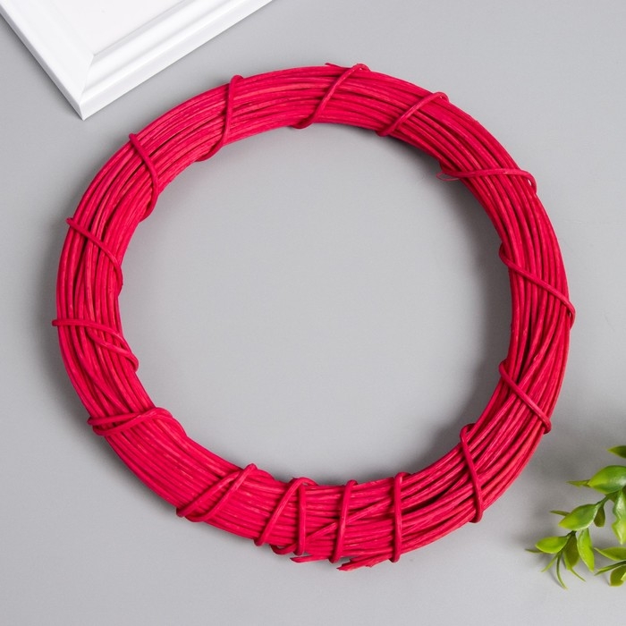 Кольцо ротанг для изготовления ловца снов Кольцо ротанг для изготовления ловца снов "Фуксия" d=20 см