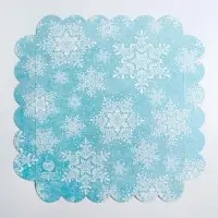 Коробка для кондитерских изделий с пластиковой крышкой «Let it snow», 21 х 21 х 3 см