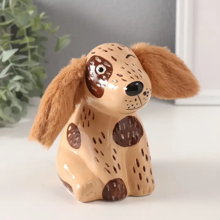 Копилка для денег &laquo;Озорная собачка&raquo;, керамика, 8.6&times;11.8&times;13.1 см