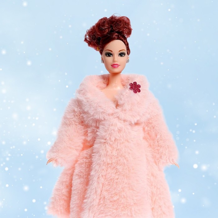Кукла-модель «Инна» в шубе, цвет розовый Кукла-модель «Инна» в шубе, цвет розовый