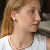 Набор серьги "Сердце" нежность, цвет серебро