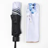 Зонт механический &laquo;Цветочный сад&raquo;, эпонж, 4 сложения, 8 спиц, R=48/55 см, d=96 см, МИКС