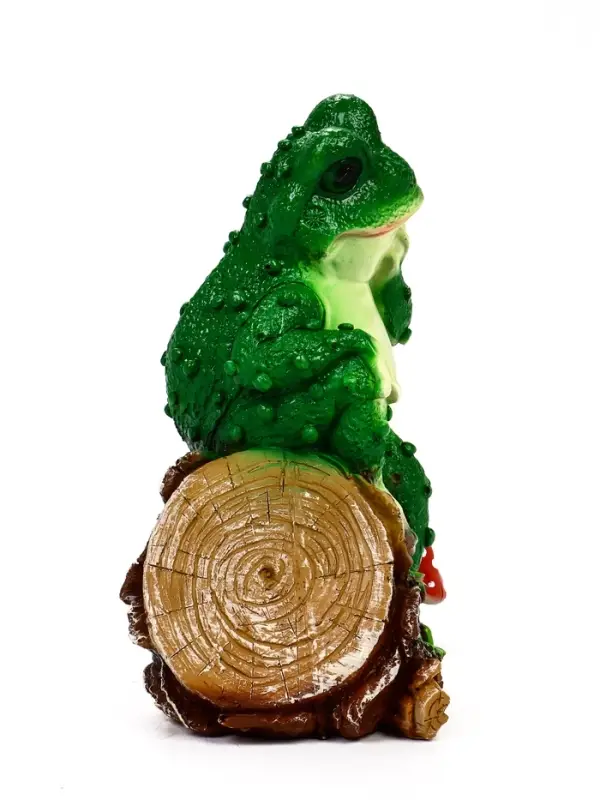 Садовая фигура 28 х 26 х _ см полистоун Лагушка на бревне