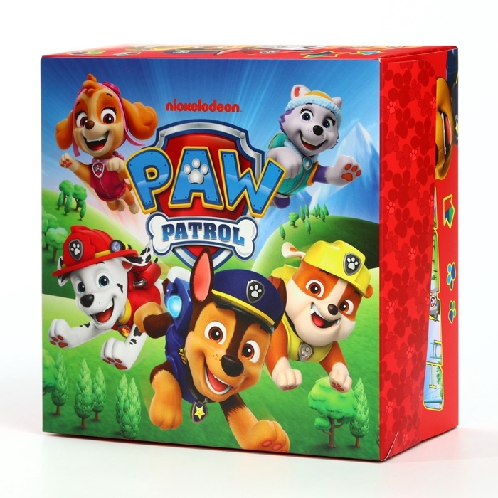 Подарочная коробка складная с 3Д, Щенячий патруль, 15х15х7 см Подарочная коробка складная с 3Д, Щенячий патруль, 15х15х7 см