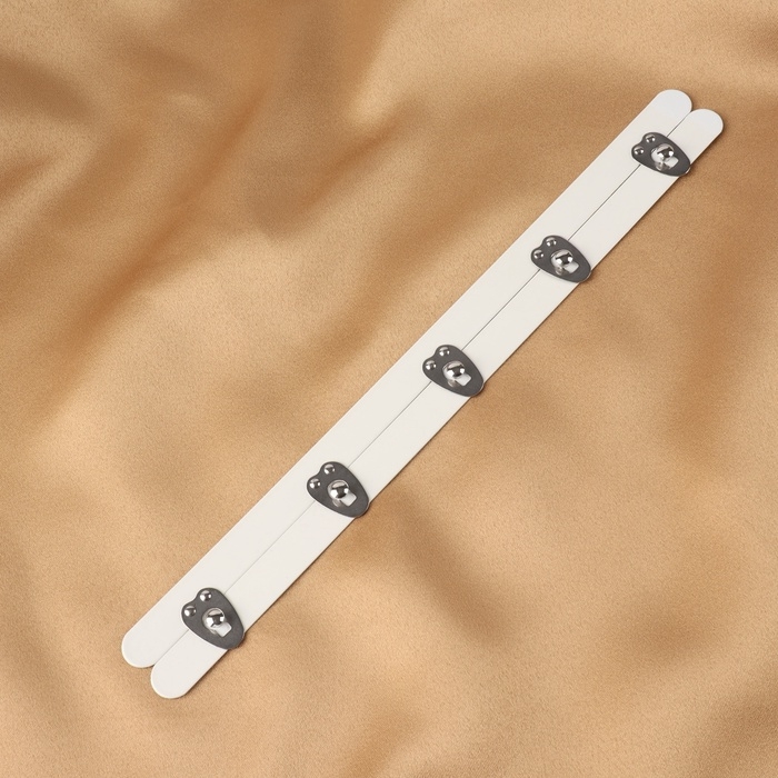 Бюск-застёжка для корсета, 25 см, цвет белый/серебряный Бюск-застёжка для корсета, 25 см, цвет белый/серебряный