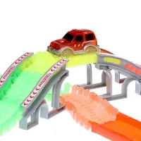 Автотрек &laquo;Магический Трек&raquo;, гибкий, светится в темноте, 132/145 детали, мёртвая петля, МИКС