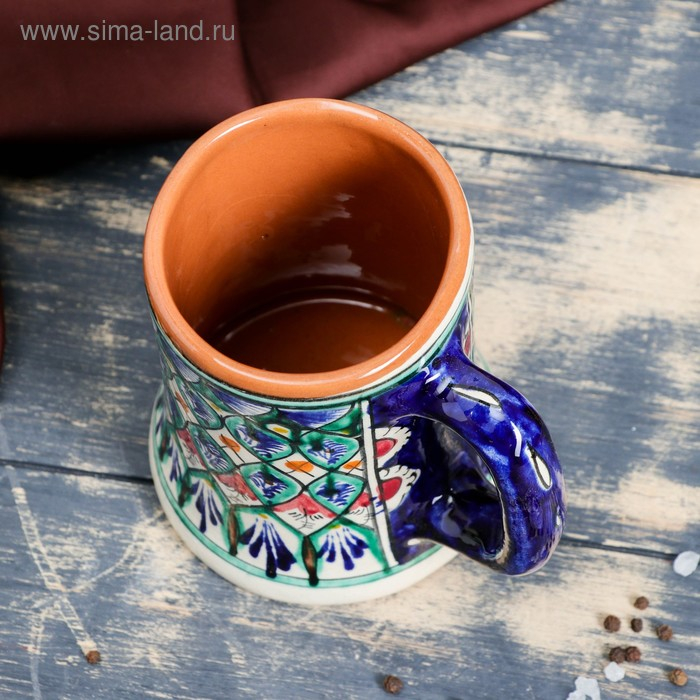 Кружка Риштанская Керамика Кружка Риштанская Керамика "Узор", 500 мл, синий