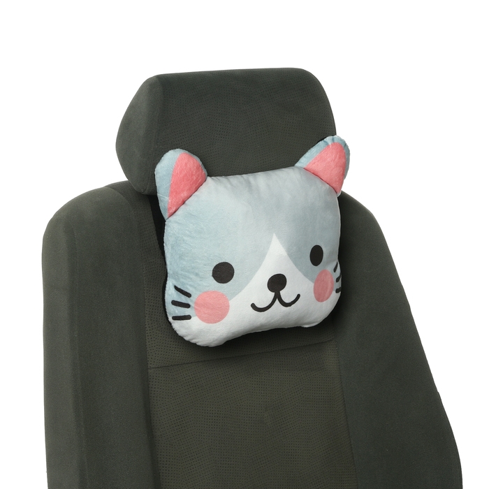 Подушка на подголовник МАТЕХ CUTIE LINE, 30 х 25 х 10 см, серый, розовый Подушка на подголовник МАТЕХ CUTIE LINE, 30 х 25 х 10 см, серый, розовый