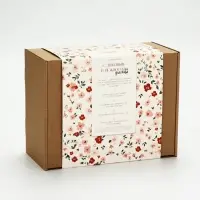 Гифтбокс с чаем, конфетами и еждневником "Цветочный паттерн"