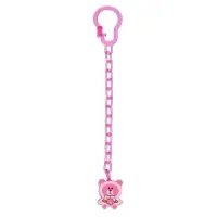 Соска - пустышка с держателем &laquo;Бабочка&raquo;, SL, КЛ +6 мес., с колпачком, розовая