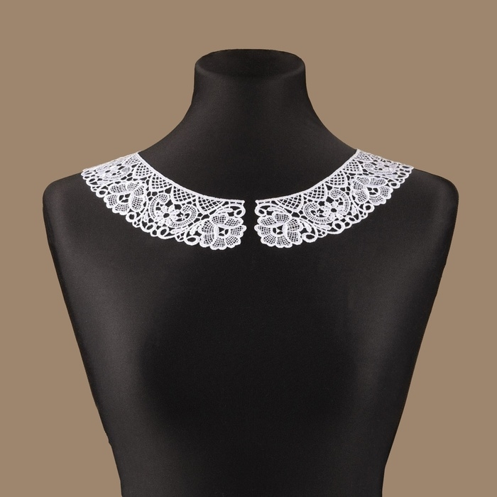 Воротник пришивной, гипюровый, 22 × 5,5 см, цвет белый Воротник пришивной, гипюровый, 22 × 5,5 см, цвет белый