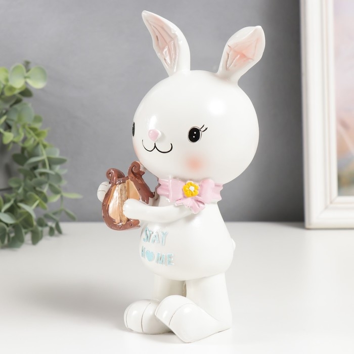 Сувенир полистоун Сувенир полистоун "Зайчик музыкант" МИКС 7,5х10х10,5 см